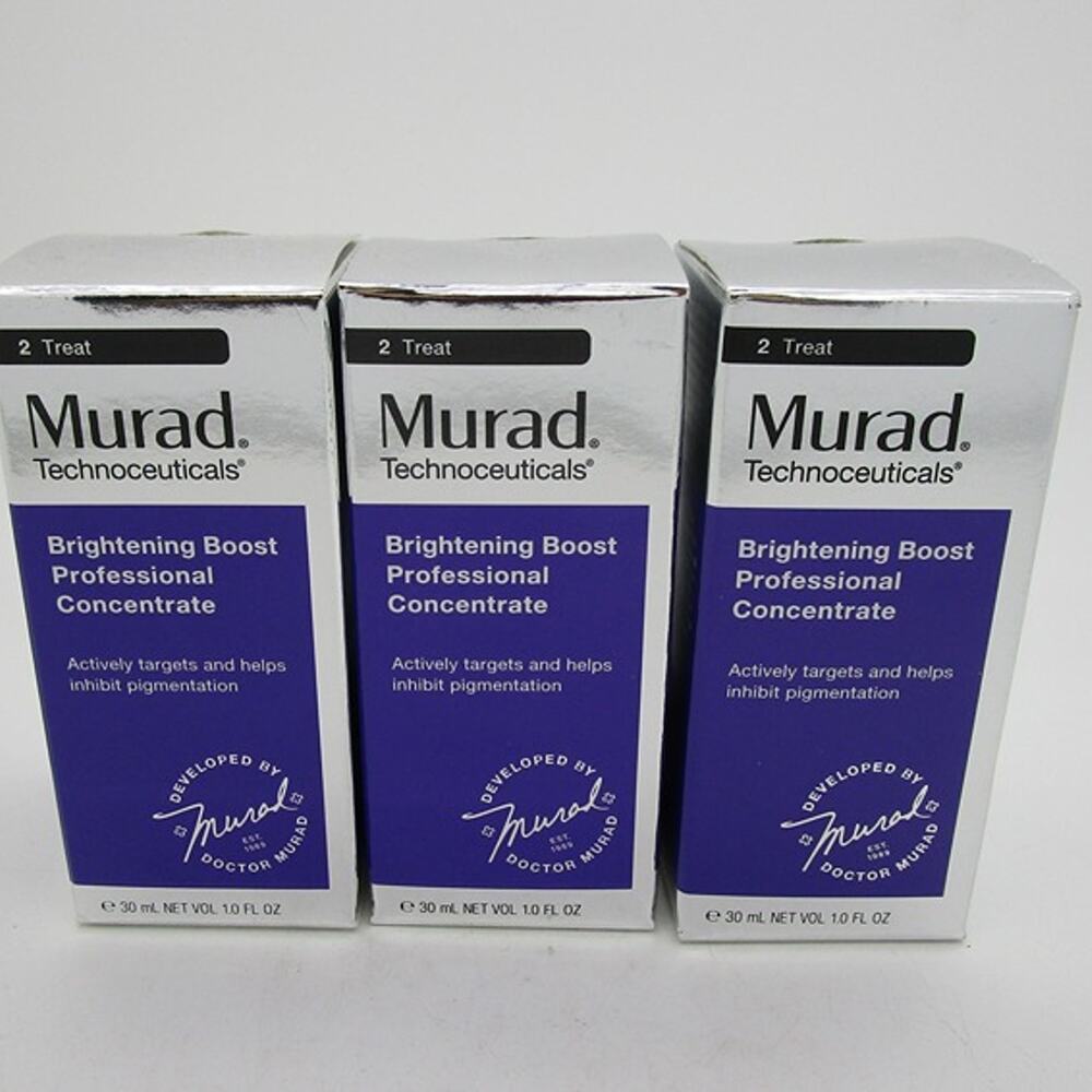 Lot of 3 Murad BRIGHTENING BOOST Professional Concentrate - 1 oz ea